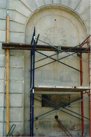 Removal of granite niche